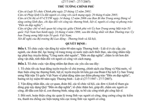 Quyết định 303/QĐ-TTg tổ chức vận động kỷ niệm 60 năm Thương binh - Liệt sĩ