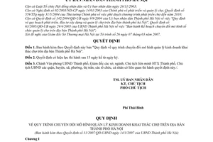 Quyết định 31/2007/QĐ-UBND quy trình chuyển đổi mô hình quản lý kinh doanh khai thác chợ địa bàn thành phố Hà Nội