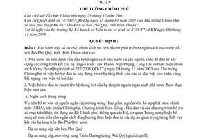 Quyết định 312/QĐ-TTg cơ chế, chính sách ưu đãi đảo Phú Quý, tỉnh Bình Thuận