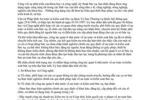 Chỉ thị 09/2007/CT-UBND quản lí nhà nước về an toàn kiểm soát bức xạ Bình Dương