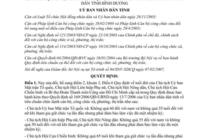 Quyết định 23/2007/QĐ-UBND tiêu chuẩn chức danh cán bộ công chức xã phường