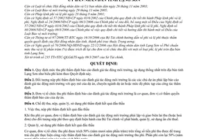 Quyết định 16/2007/QĐ-UBND mức thu chế độ thu quản lý sử dụng phí thẩm định