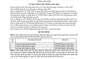 Quyết định 11/2007/QĐ-UB mức thu chế độ thu nộp quản lý sử dụng lệ phí