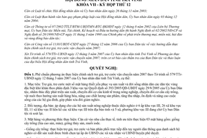 Nghị quyết 06/2007/NQ-HĐND chính sách trợ giá trợ cước vận chuyển năm 2007