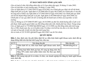 Quyết định 14/2007/QĐ-UB mức thu chế độ thu nộp quản lý sử dụng phí thẩm định
