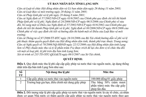 Quyết định 05/2007/QĐ-UB  mức thu chế độ thu nộp quản lý sử dụng lệ phí