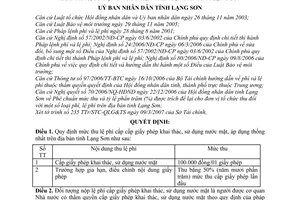 Quyết định 06/2007/QĐ-UB mức thu chế độ thu nộp quản lý sử dụng lệ phí