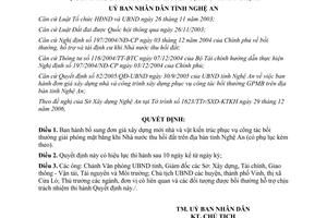 Quyết định 24/2007/QĐ-UBND bổ sung đơn giá xây dựng nhà và công trình