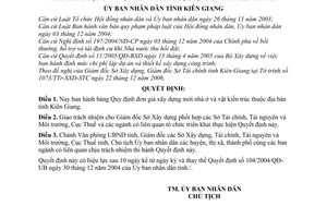 Quyết định 14/2007/QĐ-UBND bảng quy định đơn giá xây dựng mới nhà ở, công trình xây dựng vật kiến trúc tỉnh Kiên Giang