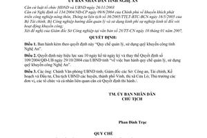 Quyết định 23/2007/QĐ-UBND Quy chế quản lý, sử dụng quỹ khuyến công tỉnh Nghệ An