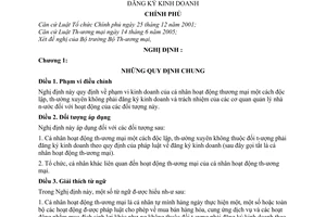 Nghị định 39/2007/NĐ-CP cá nhân hoạt động thương mại  độc lập,thường xuyên không phải đăng ký kinh doanh