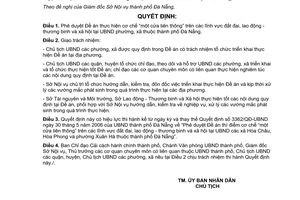 Quyết định 2061/QĐ-UBND năm 2007 thực hiện cơ chế một cửa liên thông