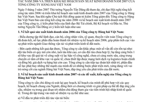 Thông báo 52/TB-VPCP kết luận Thủ tướng Nguyễn Tấn Dũng hội nghị tổng kết năm 2006 kế hoạch sản xuất kinh doanh 2007 Tổng công ty hàng hải Việt Nam