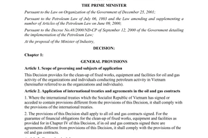 Decision No. 40/2007/QD-TTg on clean-up of fixed works, equipment and facilities