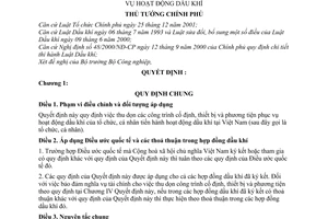 Quyết định 40/2007/QĐ-TTg thu dọn công trình cố định, thiết bị phương tiện phục vụ hoạt động dầu khí