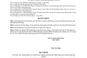 Quyết định 23/2007/QĐ-UBND Quy định công tác thẩm định an toàn giao thông