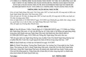 Quyết định 12/2007/QĐ-NHNN hệ thống mã ngân hàng dùng giao dịch thanh toán qua Ngân hàng Nhà nước sửa đổi Quyết định 11/2006/QĐ-NHNN 02/2006/QĐ-NHNN