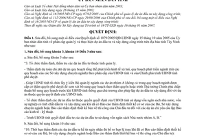 Quyết định 185/2007/QĐ-UBND sửa đổi Quyết định 1079/2005/QĐ-UBND  phân cấp quản lý thực hiện dự án đầu tư xây dựng công trình