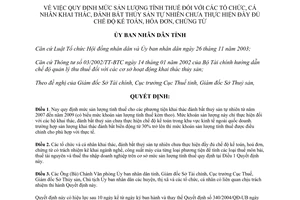 Quyết định 13/2007/QĐ-UBND sản lượng tính thuế đánh bắt thủy sản tự nhiên Bến Tre