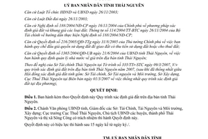 Quyết định 498/2007/QĐ-UBND Quy trình xác định giá đất tỉnh Thái Nguyên