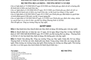 Quyết định 07/2007/QĐ-BLĐTBXH Quy định sử dụng, bồi dưỡng giáo viên dạy nghề