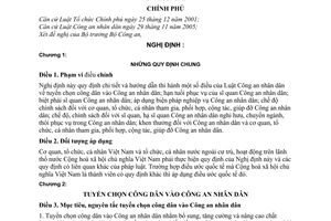 Nghị định 43/2007/NĐ-CP hướng dẫn Luật Công an nhân dân