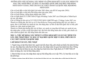 Thông tư 556/2007/TT-TTCP hướng dẫn kê khai xác minh công khai kết luận xác minh tài sản thu nhập phục vụ bầu cử ĐBQH ĐBHĐND bầu phê chuẩn chức danh