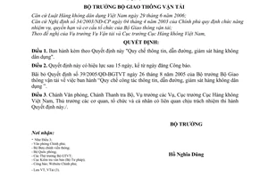 Quyết định 14/2007/QĐ-BGTVT Quy chế thông tin dẫn đường giám sát hàng không dân dụng