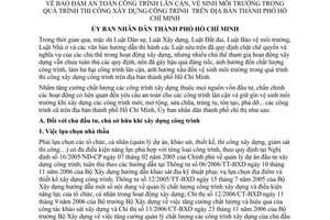 Chỉ thị 09/2007/CT-UBND bảo đảm an toàn công trình lân cận vệ sinh môi trường quá trình thi công xây dựng công trình địa bàn Hồ Chí Minh