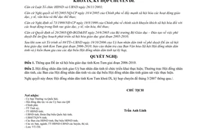 Nghị quyết 03/2007/NQ-HĐND xã hội hóa giáo dục tỉnh Kon Tum giai đoạn 2006-2010