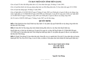 Quyết định 12/2007/QĐ-UBND Quy định phân cấp quyết định đầu tư xây dựng