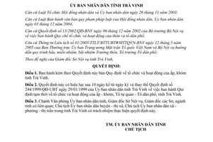 Quyết định 08/2007/QĐ-UBND Quy định tổ chức hoạt động của ấp khóm Trà Vinh