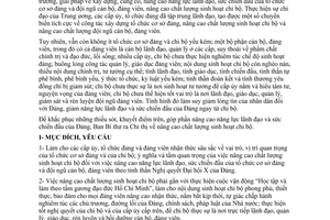 Chỉ thị 10/CT-TW  nâng cao chất lượng sinh hoạt chi bộ