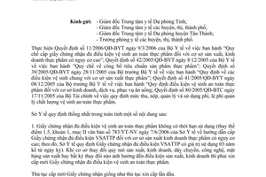 Công văn 491/YT-NV cấp giấy chứng nhận đủ điều kiện, quy định công tác báo cáo