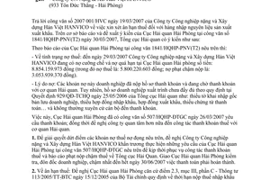 Công văn 2000/TCHQ-KTTT  xử lý nợ thuế