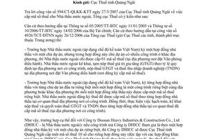 Công văn 1460/TCT-ĐTNN cấp mã số thuế cho Nhà thầu nước ngoài