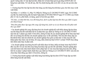 Công văn 5361/BTC-TCT  hướng dẫn giải quyết vướng mắc lập hoá đơn, khấu trừ và hoàn thuế giá trị gia tănghàng hoá xuất khẩu