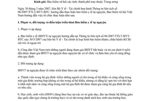 Công văn 1302/BHXH-TN hướng dẫn tổ chức thực hiện bảo hiểm y tế tự nguyện