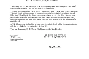 Công văn  2231/TCHQ-GSQL thủ tục hải quan tinh dầu xá xị tạm nhập tái xuất