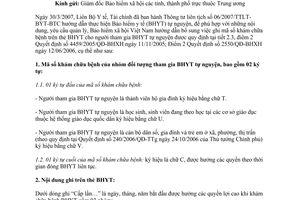 Công văn 1303/BHXH-BT sửa đổi mã số khám chữa bệnh trên thẻ bảo hiểm y tế