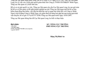 Công văn  2331/TCHQ-KTTT  giảm thuế hàng nhập khẩu