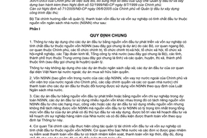 Thông tư 27/2007/TT-BTC hướng dẫn quản lý thanh toán vốn đầu tư vốn sự nghiệp tính chất đầu tư thuộc nguồn vốn ngân sách nhà nước
