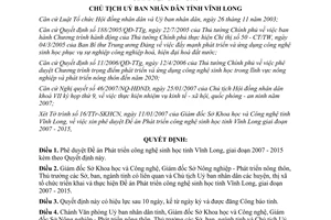 Quyết định 730/QĐ-UBND 2007 Đề án Phát triển công nghệ sinh học Vĩnh Long 2007 2015