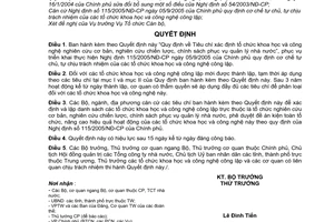 Quyết định 08/2007/QĐ-BKHCN Quy định Tiêu chí xác định tổ chức khoa học công nghệ nghiên cứu cơ bản chiến lược chính sách phục vụ quản lý nhà nước