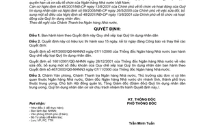 Quyết định 14/2007/QĐ-NHNN quy chế xếp loại Quỹ tín dụng nhân dân