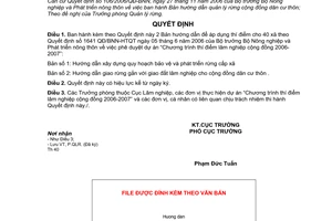 Quyết định 434/QĐ-QLR  Hướng dẫn xây dựng quy hoạch bảo vệ và phát triển rừng