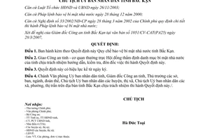 Quyết định 565/QĐ-UBND 2007 ban hành quy chế bảo vệ bí mật nhà nước Bắc Kạn