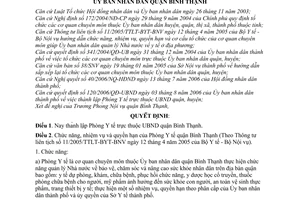 Quyết định 09/2007/QĐ-UBND thành lập phòng y tế quận Bình Thạnh