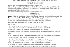 Quyết định 53/2007/QĐ-TTg thành lập Ban Chỉ đạo Chương trình hỗ trợ kỹ thuật thực thi Hiệp định Thương mại Việt Nam Hoa Kỳ giai đoạn 2007 2011