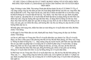 Chỉ thị 05/2007/CT-BBCVT tăng cường quản lý thiết bị phát sóng vô tuyến điện phương tiện nghề cá bảo đảm an toàn thông tin vô tuyến điện trên biển